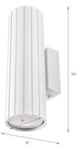 Brilagi - Aplica de perete CRISPINA 2x GU10, 10W, 230V, 20 cm, alb