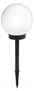 Lampă solară cu LED, 1,2 V, 6500 K, 200 mAh, diametru 10 cm, IP44, alb/negru