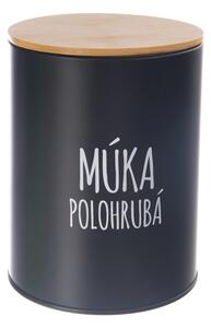 Orion Cutie metalică pentru făină semi-grosierăBLACK