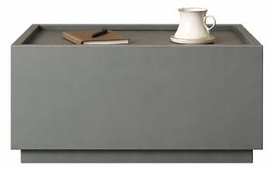 Noptiera lemn Blocka modulara 40x40x23.5 cm Grey