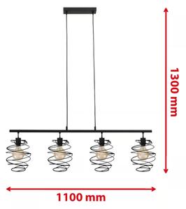 Briloner 4871-045 - Lustră suspendată pe cablu 4xE27/60W/230V