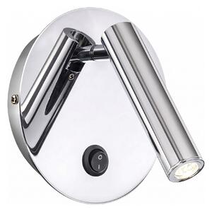 Aplica argintie din metal cu LED
