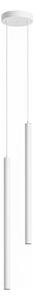 Pendul dublu minimalist cilindric – finisaj alb 50cm