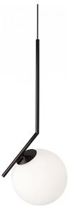 Pendul modern cu glob opac și structură metalică neagră 50x15 cm