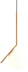 Pendul modern cu glob opac și structură metalică aurie 50x15 cm