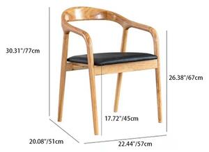 Scaun dining din lemn cu șezut tapițat Zen Walnut