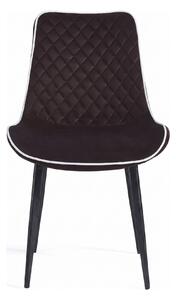 Scaun dining Milano din velur Brown