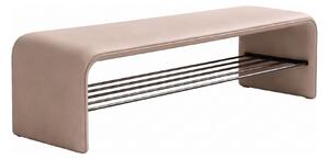 Bancheta din piele Cream 100x35x42cm
