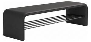 Bancheta din piele Black 100x35x42cm