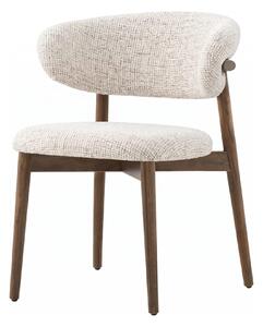 Scaun de dining Elara – tapițerie din in (linen) Walnut