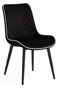 Scaun dining Milano din velur Black