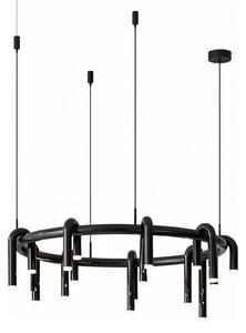 Corp de iluminat Led suspendat Tube Black 80x80x28cm