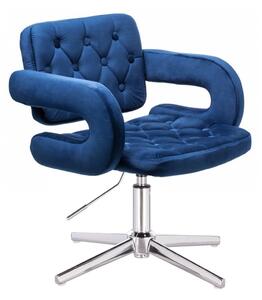 HR8403CROSS Scaun Bleumarin Catifea