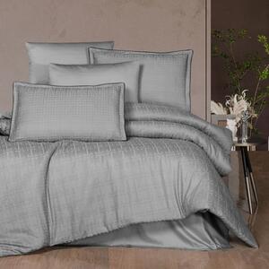 Lenjerie pat de lux premium satin, First Choice, Rodel Gri Geometric