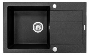 Pyramis Sparta Plus chiuvetă din granit 78x48 cm negru 070052701