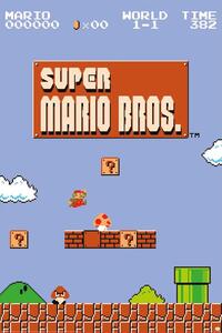 Poster Super Mario Bros. - World 1-1, (61 x 91.5 cm)