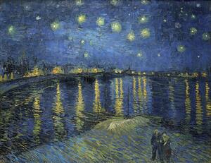 Vincent van Gogh - Artă imprimată Noapte înstelată peste Rhone, (40 x 30 cm)