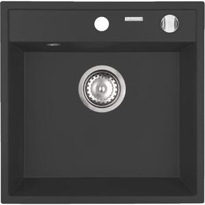 Pyramis Camea chiuvetă din granit 40x40 cm negru 070057901