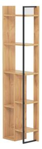 Raft de colt, Quasar & Co.®, mobilier living/dormitor, 42 x 23 x 160 cm, MDF, stejar bej
