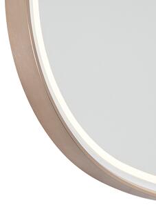 Oglindă de baie cupru incl. LED cu dimmer tactil oval - Miral