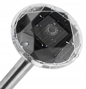 Lampa solara Diamond, tip tarus, LED alb, 200 mAh, 1x1.2V, otel inoxidabil