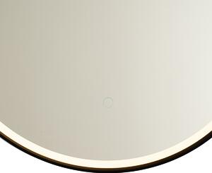 Oglinda de baie moderna neagra cu LED si dimmer tactil - Pien