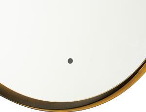 Oglindă de baie modernă neagră cu LED și dimmer tactil - Pim