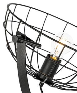 Lampa de podea trepied industrial neagra 35 cm reglabila - Hanze