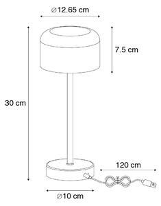 Lampă de masă modernă din alamă reîncărcabilă - Poppie