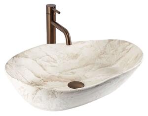 Rea Emilia lavoar 56x38 cm ovale de blat maro/bej mat REA-U3510