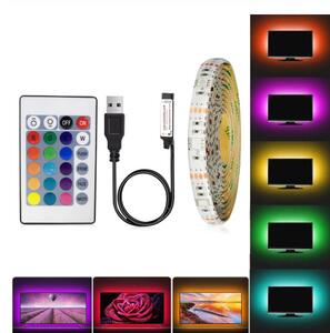 Banda LED USB pentru Iluminare Ambientala in Spatele Televizorului Backlight TV RGB - 5 metri lungime
