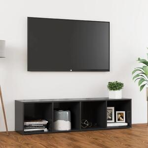 Comodă TV, gri, 142,5x35x36,5 cm, PAL