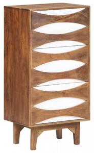 Scrin cu sertare, 43,5 x 35 x 90 cm, lemn masiv de acacia - V323542V