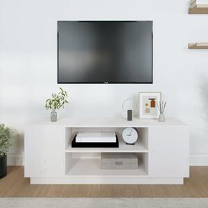 Comodă TV, alb, 110x35x40,5 cm, lemn masiv de pin - V814410V
