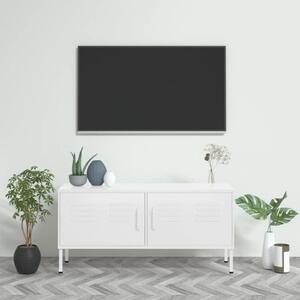 Comodă TV, alb, 105x35x50 cm, oțel - V336233V