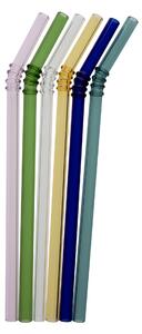 KONDELA Set de 6 paie de sticlă + perie, amestec de culori, HOTCOLD TIP 19