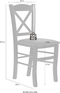 Set 2 scaune Clayton wenge/maro 43/49/87,5 cm