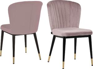Set 2 scaune Dinan roz 50/59/83 cm