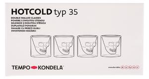TEMPO-KONDELA HOTCOLD TIP 35, pahare termo, set de 4, craniu, 75 ml