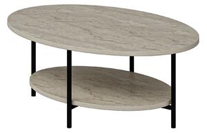 Masuta cafea ELIS, bej cu efect de marmura, PAL melaminat, 90x60x36 cm