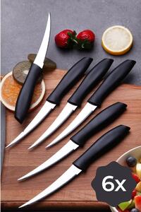 Set 6 cutite MAGIC, negru/crom, otel, 26 cm