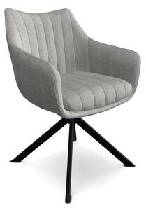 Scaun rotativ AZALIA, gri/negru, stofa/metal, 61x44x86 cm