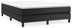 Cadru de pat box spring, negru, 140x190 cm, piele ecologică