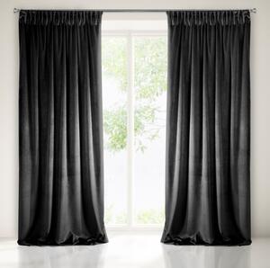 Draperii moderne monocrome în negru 140 x 270 cm