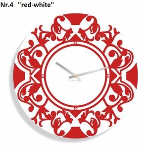 Ceas de perete cu ornament Roșu