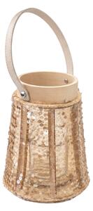 Lanterna cu sclipici CONE GLAM 26 cm, natural