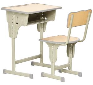 HOMCOM Set Masa Si Scaune Copii Bancă și Scaun Reglabil pentru Copii 6-12 Ani Ergonomic Aosom Romania