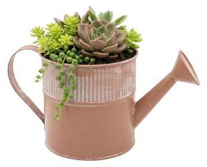 Ghiveci metalic stropitoare 13x25cm roz