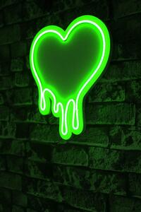 Lampa Neon Melting Heart, Albastru, 35X2X32 Cm
