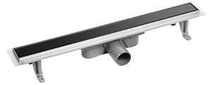 Laveo Basso, scurgere liniară cu grilă 70 cm, negru, LAV-COB_770S